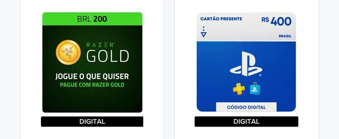 Razer Gold ou Gift Card PlayStation: qual vale mais?