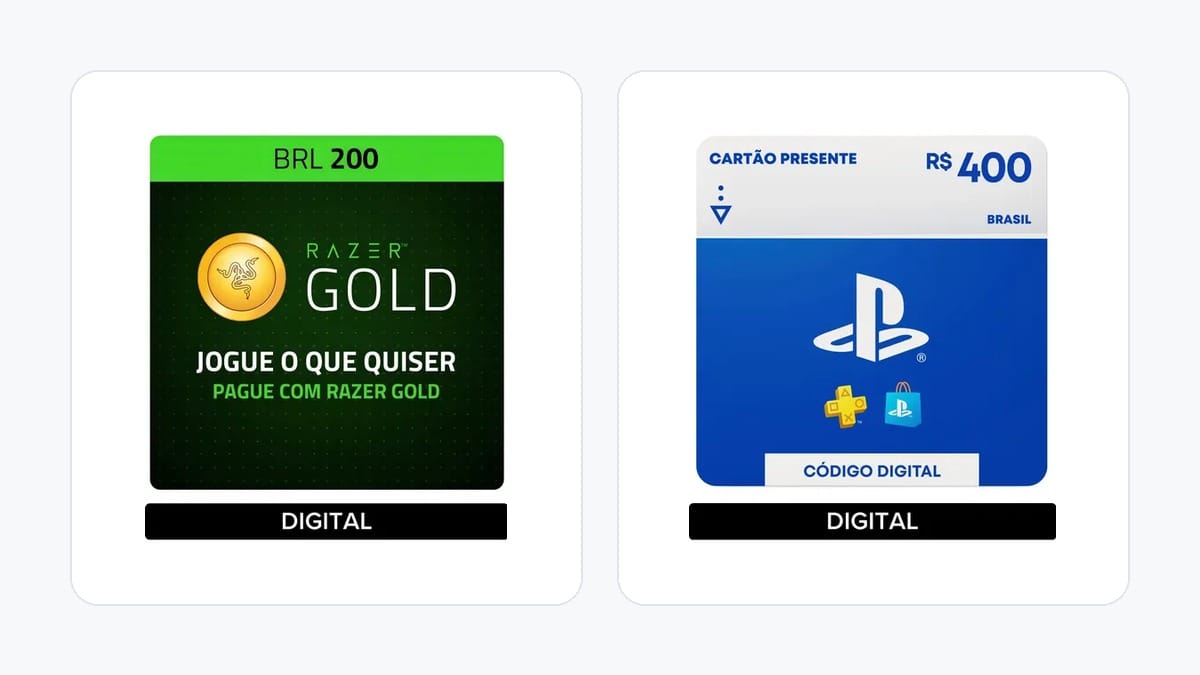 Razer Gold ou Gift Card PlayStation: qual vale mais?